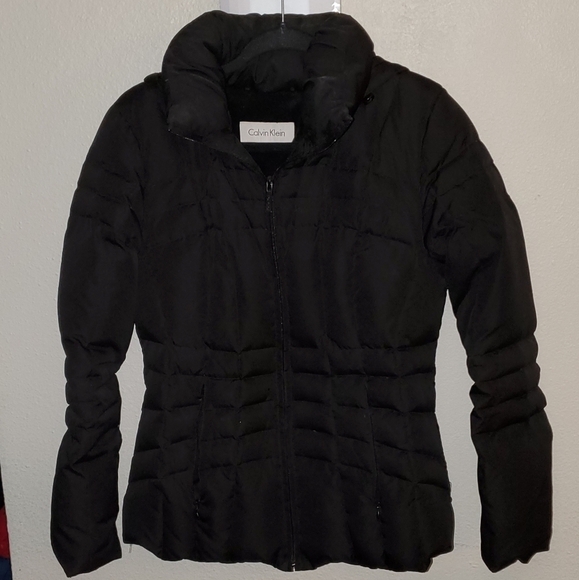 Calvin Klein Size Small Down filled puffer coat with hood - Picture 1 of 5